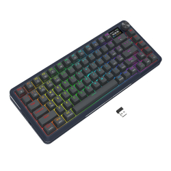 Bluetooth и безжична механична геймърска клавиатура Redragon Flekact Pro K708-RGB-PRO, RGB осветление - черна