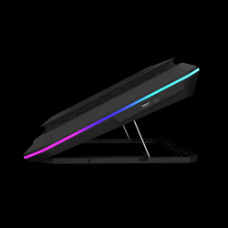 Gamdias Охладител за лаптоп Gaming Notebook Cooler 19" - AETHER P1 - USB-C/A Hub, RGB, Phone Stand