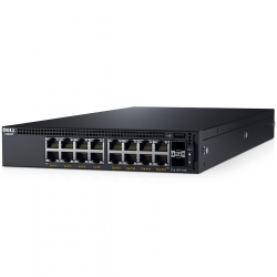 Dell Networking X1018P Smart Web Managed Switch, 16x 1GbE PoE and 2x 1GbE SFP ports                          