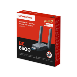 Безжичен USB адаптер с висок коефициент на усилване Mercusys MA37BEH BE6500 Wi-Fi 7