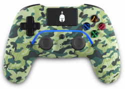 Безжичен геймпад Spartan Gear Aspis 4, за PC и PS4, Green Camo                          