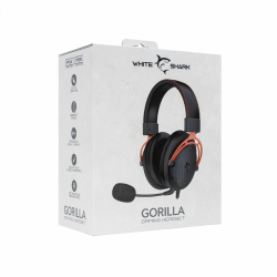 White Shark геймърски слушалки Gaming Headphones GORILLA BLACK/RED - 53mm, Stereo 2.0