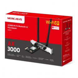 Безжичен Wi-Fi 6 PCIe Адаптер Mercusys MA80XE AX3000