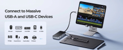 Orico докинг станция Portable Docking station M.2 SATA/NVMe - HDMI, USB3.2-A x 2, USB-C (10Gbps) x 1,USB-C (PD100W), SD/TF - OM28P-G2-BK