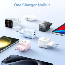 Vention зарядно за стена Charger Wall GaN - QC3.0 + Power Distribution Type-C 30W - FEQW0-EU