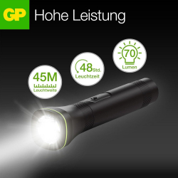Фенер GP BATTERIES C107B LED 70 лумена 2*AA батерия                          