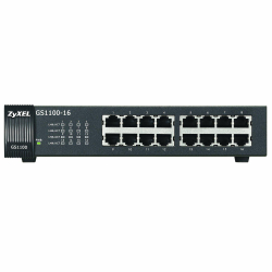 Суич ZYXEL GS1100-16, 16 портов, Gigabit, за монтиране в шкаф                          