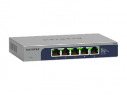 NETGEAR MS105 5-port multi-gig 2.5G Unmanaged Switch Metal Housing Fanless for Desktop and Wall Mounting