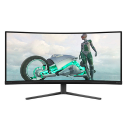 Монитор Philips 34M2C3500L/00, 34", Evnia curved gaming monitor, Fast VA panel, 21:9, AG, WQHD 3440x1440, 300cd/m2, 4000:1, 0.5ms, 180Hz, Adobe RGB, sRGB, DCI-P3, HDR 10, Adaptive sync, Flicker-free, PIP / PBP, 2x HDMI, DisplayPort, Audio out, Tilt, VESA 100, Black