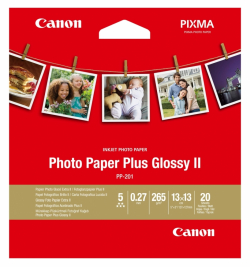 Canon Plus Glossy II PP-201, 5x5", 20 sheets                          