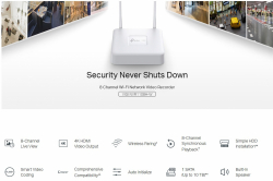 NVR TP-Link VIGI VIGI NVR1108H-W 8-канален   Версия 1.0