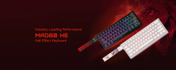 Madlions професионална геймърска механична клавиатура Professional Gaming Mechanical Keyboard MAD 60 HE RGB - 1K, Magnetic Amber Pro Switches - Black