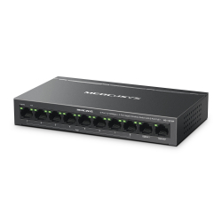 8-портов 10/100 Mbps + 2-портов Gigabit Desktop комутатор Mercusys MS110CP с 8 PoE+ порта