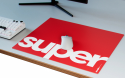 Superglide професионален стъклен геймърски пад за мишка Gaming Glass Mousepad Superglide Pad v2 XL Red - 490 x 420 mm