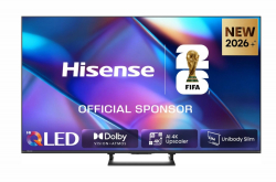 Телевизор Hisense 65" A7S, 4K Ultra HD 3840x2160, QLED, HDR 10+, HLG, Dolby Vision, Dolby Atmos, Smart TV, Light Sensor, WiFi Direct, BT, Anyview Cast, 3xHDMI, 2xUSB, LAN, CI+, DVB-T2/C/S2, Black