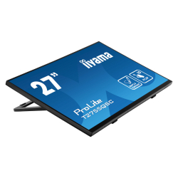 Монитор IIYAMA T2755QSC-B1, 27", IPS panel, Edge to edge glass, Optical bonded PCAP touch, Anti-Fingerprint, 16:9, QHD 2560 x 1440, 400cd/m2, 1000:1, 5ms, 75Hz, Palm rejection, MPP2.0, HDMI, DP, 2x USB, Speakers, Tilt, VESA 100, Black