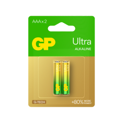 Алкална батерия GP ULTRA LR03 AAA /2 бр. в опаковка/ блистер 1.5V GP,GP24AU                          