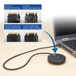 Докинг станция ACT, USB-C - M.2 NVMe/PCIe SSD, 10 Gbps,USB-C 3.2 Gen2