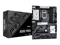 ASROCK Main Board Desktop B560 Pro4 (S1200, 4xDDR4, 4xPCIe x16, 2xPCIe x1, SATA III, 1 xM.2, 1 xUlraM.2, USB3.0, GLAN, HDMI, DP), Retail