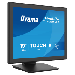 Монитор IIYAMA T1932MSC-B2S, 19 inch, Edge to edge glass, IPS panel, 5:4, PCAP touch, 250cd/m2, 1000:1, 14ms, VGA, HDMI, DP, Mini jack, Speakers, IP54 front, OSD key lock, Tilt, Face up, VESA, Black
