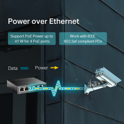 5-портов 10/100 Mbps комутатор TP-Link TL-SF1005LP с 4 PoE порта
