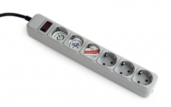 Gembird протектор Surge Protector - SPG6-B-6C - 6 x Schuko, 1.8 m, IP20