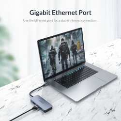 Orico докинг станция Docking Station Type-C Power Distribution 3.0 100W - LAN, HDMI, Type-C x 1, USB3.0 x 3 -  MC-U602P
