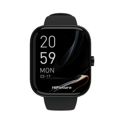 Смартчасовник HiFuture Lume Black, 1.85 " IPS, Powered by Dual Core, Aerospace-Grade Ultra Light Aluminum Frame, Bluetooth Call, 3D User Interface, 1ATM Waterproof, 24/7 True Heart Rate & Blood Oxygen Sensor, 100+ Sports Mode, Up to 7 days daily use