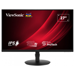 Монитор ViewSonic VG2708A, 27" IPS Panel, AntiGlare, 16:9, FHD 1920x1080, 250cd/m2, 1300:1, 100Hz, 5ms, Flicker-Free, Eye ProTech+, VGA, HDMI, DP, 2x USB-A, Audio out, Speakers, HAS, Swivel, Tilt, Pivot, VESA 100, Black