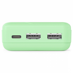 HAMA Външна батерия "Pocket 10", 10000 mAh, Изходи: 2x USB-A, зелена