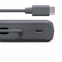 HAMA Външна батерия „Travel“ с кабел, 10000mAh, 2 изхода: 2x USB-C, антрацит