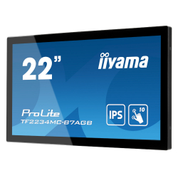 Тъч Монитор IIYAMA TF2234MC-B7AGB 21.5 inch Open Frame, 10-point Multi-Touch Projective Capacitive, IPS LED, 1920x1080, 300cd/m2, 8ms, Protection glass 6H, Bezel-Free, HDMI, VGA, DisplayPort, Anti-Glare coated glass