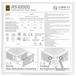 Захранващ блок Lian Li RS 1000W 80+ Gold PCIe 5.1, ATX 3.1 - Бял                          