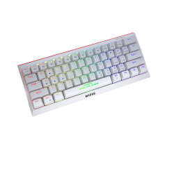 Marvo геймърска клавиатура Gaming Mechanical keyboard 61 keys TKL Hecate 61R WH - KG962G White - RED switches, RGB (English US)