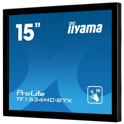 Тъч Монитор IIYAMA TF1534MC-B7X 15 inch TN LED Panel, OPEN FRAME, 1024x768 4:3, Projective Capacitive 10 point touch with, 330cd/m2, 8ms, 700:1, VGA, HDMI, Displayport, IP65 front, anti-fingerprint coating