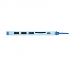 VCom докинг станция Docking Station Type-C 7-in-1 - CUE18 - PD3.0 100W, HDMI, USB3.0 x 1, USB2.0 x 2, SD, TF