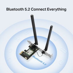 Безжичен Wi-Fi 6 PCIe Адаптер Mercusys MA80XE AX3000