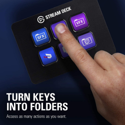 Elgato Stream Deck Mini, 6 fully customizable LCD keys at your fingertips. All poised to trigger unlimited actions upon a single tap