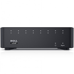 Dell Networking X1008P Smart Web Managed Switch, 8x 1GbE PoE ports                          