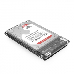 Orico прозрачна външна кутия за диск Storage - Case - 2.5 inch USB 3.0 transparent - 2139U3-CR