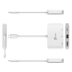 Мрежови адаптер/хъб/ j5create JCA351, Gigabit, 4K HDMI                          