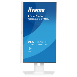 Монитор IIYAMA XUB2293HSU-W7, 21.5", IPS panel, 16:9, AG, FHD 1920x1080, 300cd/m2, 1000:1, 80M:1, 100Hz, 1ms, Flicker free, Blue light reducer, HDMI, DP, 2x USB, Audio out, Speakers, HAS, Swivel, Tilt, Pivot, VESA 100, White