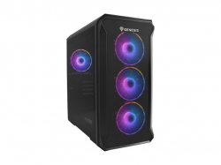 Genesis PC Case Irid 503 ARGB V2 MATX Mini Tower Window, Black