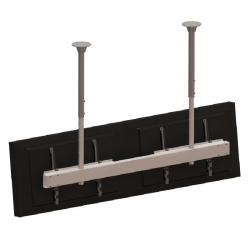 Двойна стойка за таван OMB DOUBLE LIFT, Max 60 inch, Max 50kg per display, Min Distance from Ceiling: 644 mm, Max Distance from Ceiling: 1044 mm, Two SLIM TILT 600 Included, 12° Tilt, Hidden Cables, Black, product code: 06059
