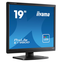 Монитор IIYAMA E1980D-B1, 19", TN panel, 1280x1024, 5:4, 250 cd/m2, 1000:1, 5ms, VGA, DVI, Tilt, VESA 100, Black