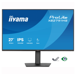 Монитор IIYAMA XB2791HS-B1, 27 inch, IPS panel, AG, FHD 1920x1080, 350cd/m2, 1500:1, 120Hz, 1ms, Blue light reducer, Flicker free, HDMI, DP, Audio out, Speakers, HAS, Swivel, Tilt, Pivot, VESA, Energy class C, Black