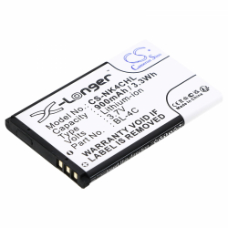 Батерия за мобилен телефон NOKIA 6100, 6200, 107, 108  BL-4C  LiIon 3,7V 900mAh CAMERON SINO
