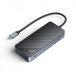 Orico докинг станция Portable Docking station M.2 SATA/NVMe - HDMI, USB3.2-A x 2, USB-C (10Gbps) x 1,USB-C (PD100W), SD/TF - OM28P-G2-BK