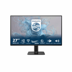 Монитор Philips 27E2N2500/00, 27", IPS panel, AG, 3H, QHD 2560 x1440, 16:9, 1ms, 120Hz, 300cd/m2, 1500:1, HDR 10, Adaptive Sync, Flicker-Free, Low Blue Mode, HDMI, DP, Tilt, VESA 100, Energy class C, Black