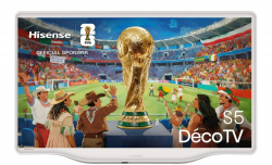 Телевизор Hisense 32" S5Q, Full HD 1920x1080, QLED, 220 nits, HDR, HLG, DTS HD, Light Sensor, Dolby Audio, Smart TV, WiFi, WiFi Direct, 2xHDMI, 2xUSB, LAN, CI+, DVB-T2/C/S2, White